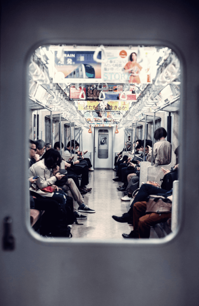 일본 일반 열차 지하철 사진