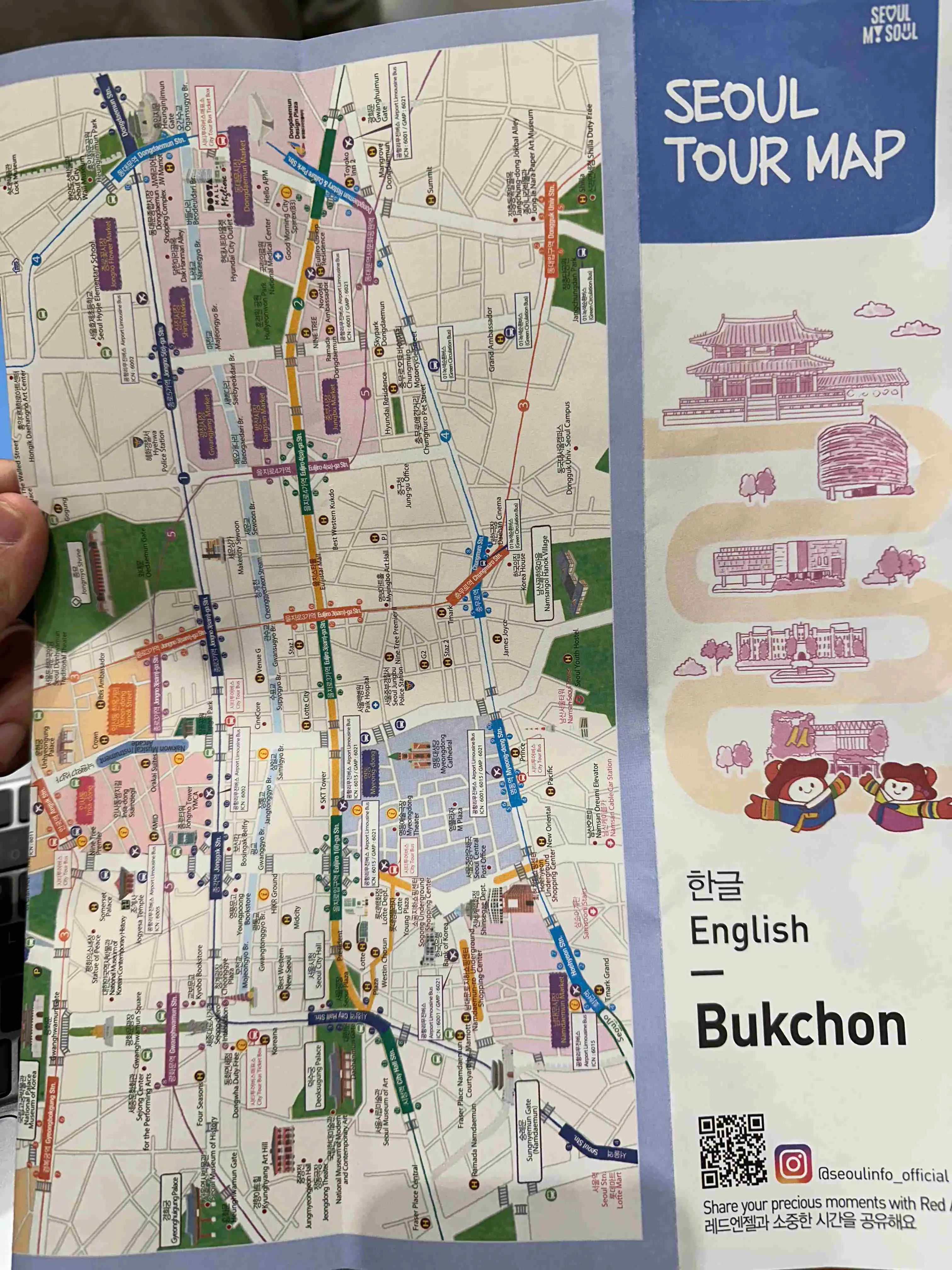 Buckchon hanok village Tourist Map